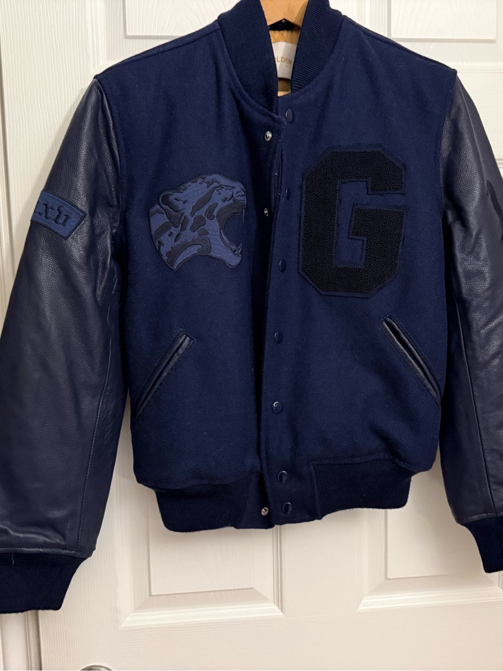 TNA (Aritzia) League Bomber Jacket In Navy Blue new with tags size xxs $65